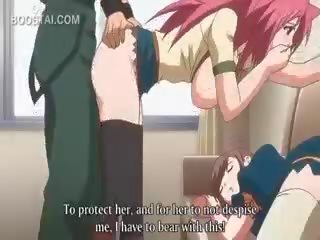 Rózsaszín hajú anime szivi pina szar ellen a fal