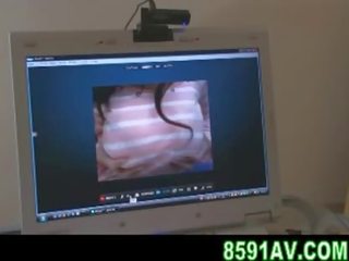 Mozaika: prsatá dívka webkamera show